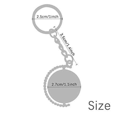 Llavero de la Cinta Roja del VIH SIDA con Anillo Giratorio de DIYthinker 2