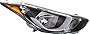 Evan-Fischer Headlight Assembly Compatible with 2014-2016 Hyundai Elantra Halogen Sedan USA Built Passenger Side