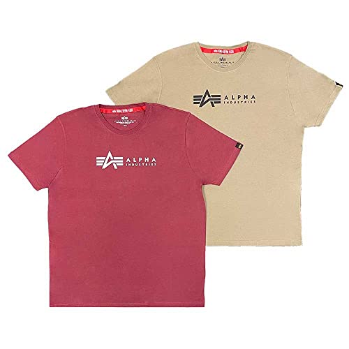 Alpha Industries Alpha Label T T-Shirt Homme Lot de 2 Maillots Basiques