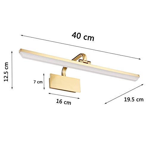 Eclairage tableau LED doré avec tête orientable à 180 degrés 16W - 4