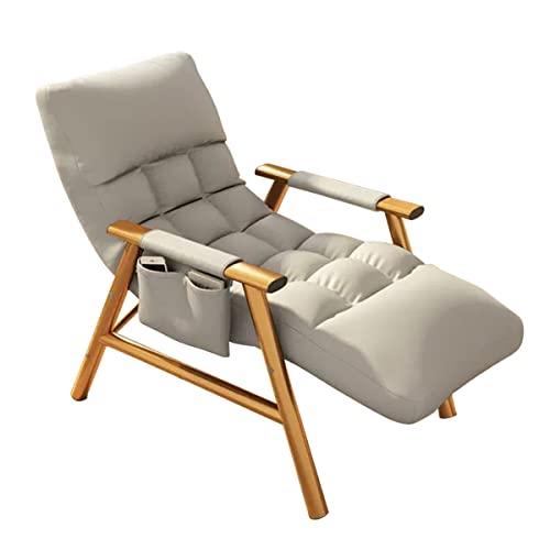 Sillón reclinable tapizado con marco de acero, cómodo sofá individual para dormitorio y salón, ideal para leer y relajarse