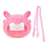 Lurrose Kleintier Transportbox Schweinchenform Tragbarer Hamsterkäfig aus Kunststoff Pink für Hamster Meerschweinchen Igel Outdoor Haustier Reisebox