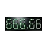 Minuteur de gym portable Boîte à fer étanche à la pluie 20,3 cm LED rouge unique numérique 88,88 LED Station d'essence extérieure Prix marque Visibilité numérique extérieure (couleur : 15,2 cm, taille