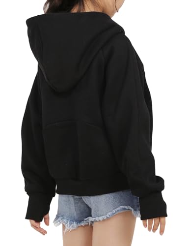 Girls' Hoodies Sweatshirts Half Zipper Fleece Pullover Crop Tops for Teen Girls Long Sleeve Sweater Thumb Hole4