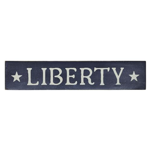 VHC Brands Navy Liberty Wooden Sign 3x...