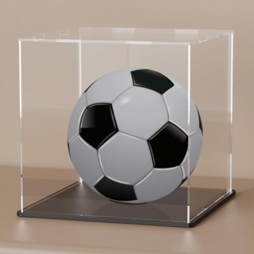 Image of Premium Acrylic Display Box with Black Base | Transparent Dust-Resistant Cube for Toys, Models & Memorabilia (10x10x10 inch)