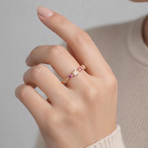 Image of ROOVI Pure 925 Sterling Silver AD Ring I Indian Ring Size-14 I Gifts for Girlfriend I Gifts for Women & Girls| With Certificate of Authenticity and 925 Stamp