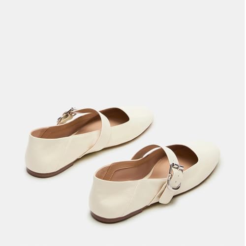 DOEYG Square Toe Mary Jane Ballet Flats Shoes for Women Dressy Casual Comfortable Low Heel Ballerina Shoes4