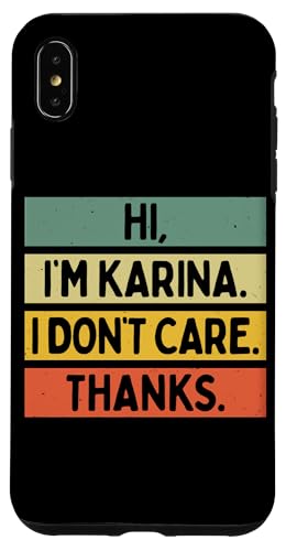 Hi I'm Karina I Don't Care Thanks �ʔ�����������p �X�}�z�P�[�X iPhone XS Max �p