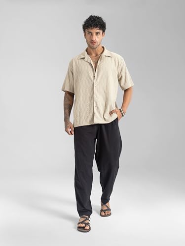 The Veshti Company Men’s Cotton Beach Pants – Lightweight Casual Travel, Yoga, Summer – Drawstring Trousers4