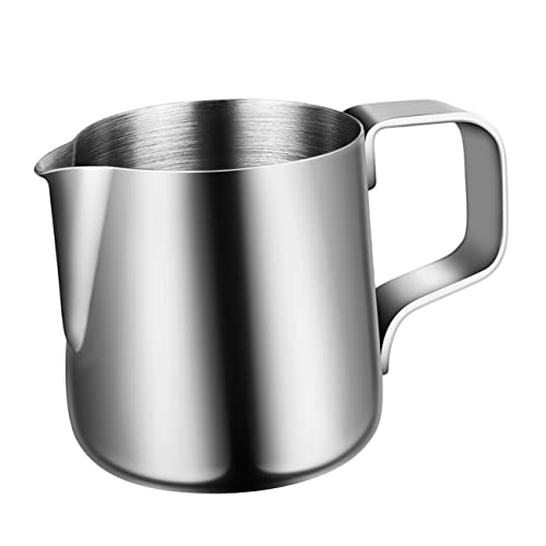 Amosfun Tasse Art Latte Acier Inoxydable Tasse à Lait à Café Pour Cuisine Maison Argent