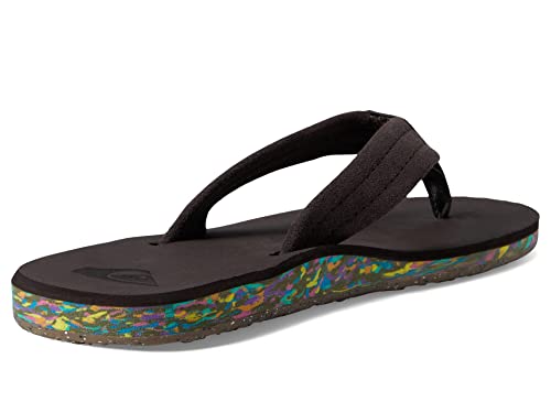 Image of Quiksilver Carver Suede Flip Flops for Men, Arch Support Athletic Mens Sandals, Thong Mens Slides