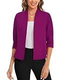 ✿ Tissu de qualité supérieure : fabriqué à partir d'un mélange de qualité supérieure de 92 % polyester et 8 % élasthanne, ces vestes blazer cardigan offrent une coupe régulière confortable et durable. La légère élasticité du tissu assure une facilité de mouvement tout en conservant un look élégant et ajusté.