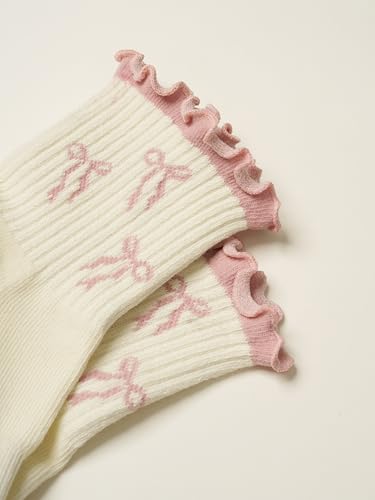 Image of Shapes Studio Half Calf Grip Socks, Cute Fruit Pilates Socks, Ruffle Socks, Non-Slip for Barre Yoga