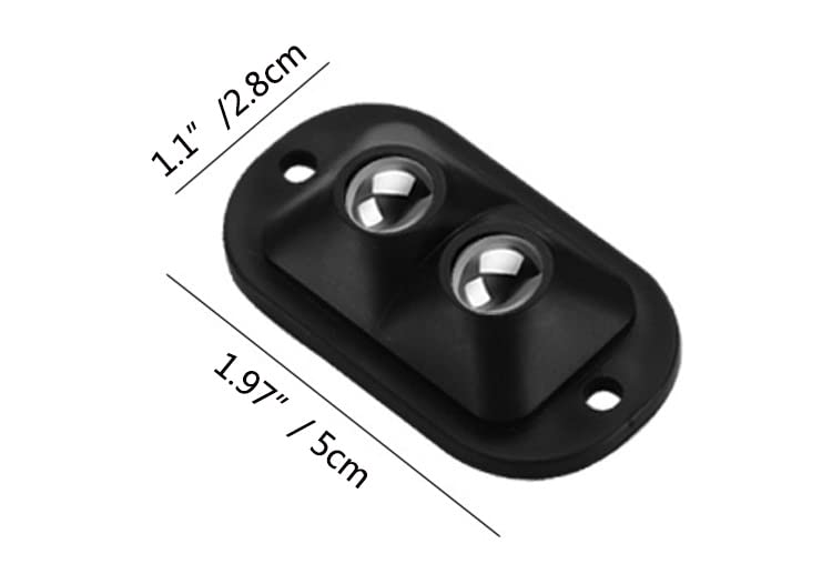 Miniatura 6 de 20 mini ruedas, ruedas giratorias para mini rodillo, ruedas pequeñas, ruedas de acero inoxidable, ruedas de basura negras, ruedas adhesivas para