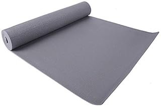Fitvids 1/4-Inch High Density Thick Non Slip Yoga Mat with Knee Pad and Carrying Strap for Workout, Pilates, Gym Home Exercise, Grey