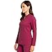 M&M SCRUBS Women's Ultra Soft Front Zip Warm-Up Scrub Jacket (Burgundy, Large)
