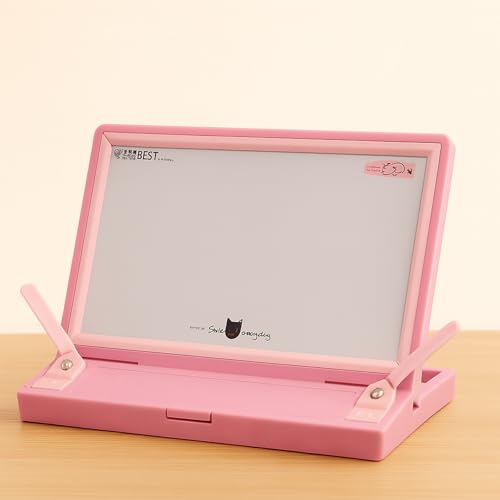 Image of WISHKEY Plastic 2 in 1 Multipurpose White Magnetic Drawing Board & Book Holder with Marker Pen, Writing Pad Educational, Learning Toy for Toddlers Boys and Girls (Pack of 1, Pink)