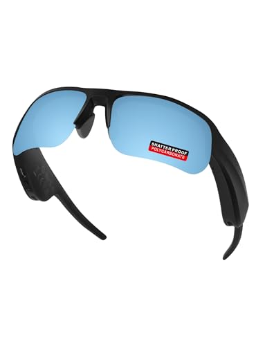 Image of PRO+ Polycarbonate Polarized Replacement Lenses & Nose Pads for BOSE Tempo BMD0011 Sunglasses - Deep Water Blue