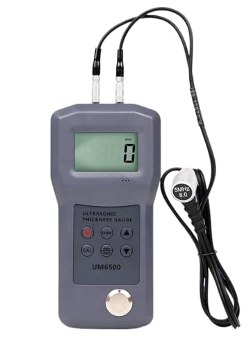 Thickness Gauge, UM6800 Ultrasonic Thickness Gauge Metal Testing 1-260 mm Meter Steel Tester Pipe, Boilers, Oil Storage Tank Thick Measuring Tool(UM6500 200mm 0.1) miniatura 1