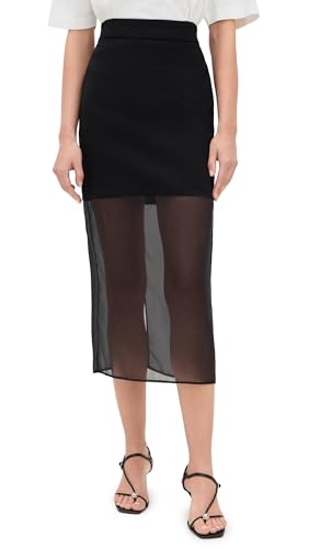 Pixie Market Women's Skirt with Mesh Sheer Bottoms