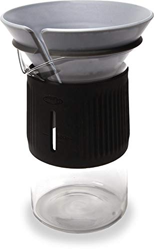 La Cafetière Seattle Drip Coffee Maker Set in Gift Box, Borosilicate Glass/Polypropylene Cone/Silicone Sleeve