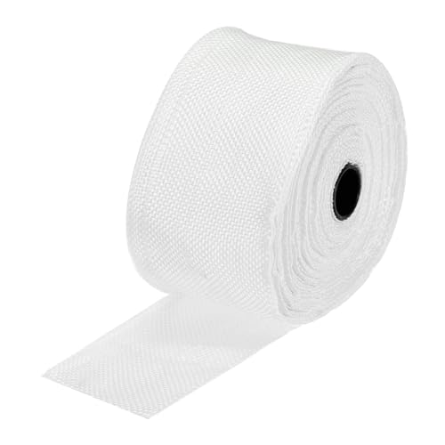 Image of MECCANIXITY 1pcs Fiberglass Cloth Tape 14m(15 Yard) x60mmx0.5mm C Glass Fiber Fiberglass Mesh Glass Fiber Mesh Woven Fiberglass Fabrics Insulation Tape for Reinforcement Repair