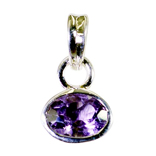 Pendentif améthyste violette en argent, le cadeau d'anniversaire idéal pour elle