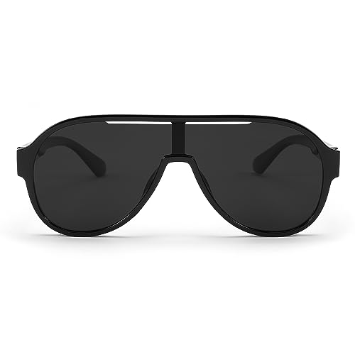 FEISEDY Polarized Men Women Sunglasses, Oversized Fahion One Piece Sun Glasses, Lightweight TR90 Frame B40804