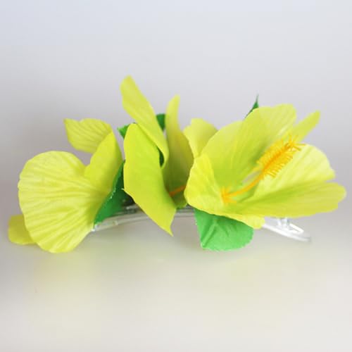 Pinzas pelo de hibisco hawaiano fáciles de quitar para evitar tirones 3