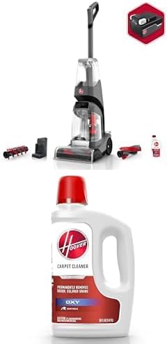 Hoover ONEPWR SmartWash Cordless Carpet Cleaner Machine, BH50700V + 50 oz Oxy Carpet Cleaner Solution, Deep Cleaning Shampoo, AH31950