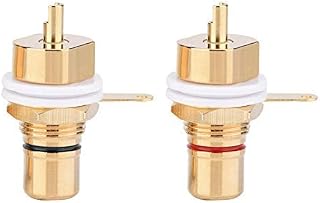 Rca Terminal 2 Pcs Rca Connector Rca Socket Gold Plated Copper Rca Panel Mount Socket Connector