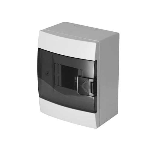 Quadro Elettrico da Parete 1 File per 4 Moduli 104x140x173 mm IP40 – Bianco Scatola di Distribuzione in ABS – Centralino per Impianti Elettrici da Interno – Horoz Electric