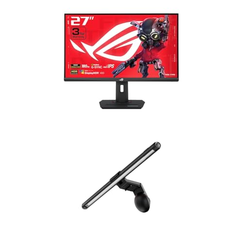 Image of ASUS ROG Strix 27 inch QHD (2560x1440) HDR400 USB-C Gaming Monitor (XG27ACS) ROG Aura Monitor Light Bar (ALB01)