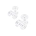 Produktbild KJM FASHION 4 STK Clear 5mm 4g 6mm 2g Fleischtunnel Schraube Ohr Tunnel Ear Flesh Plugs Dehner Stecker Ringe Expander Piercing Schmuck 4543
