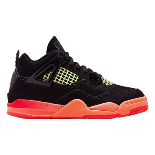 Air Jordan 4 Retro Nero Infrared 23 Preschool Lifestyle Scarpe