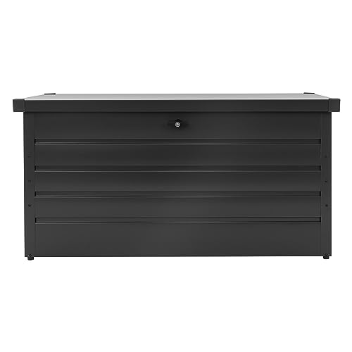 ML-Design Metall Auflagenbox 350 Liter, 120x56,5x63 cm, Anthrazit, wasserdicht, abschließbar inkl. 2 Schlüssel, Gasdruckfeder, Outdoor Kissenbox Garten Aufbewahrungsbox Gartentruhe Gartenbox Gerätebox – Bild 3