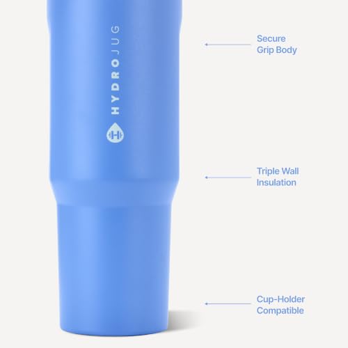 Image of HydroJug Sport 32 oz Insulated Stainless Steel Water Bottle, Light Blue