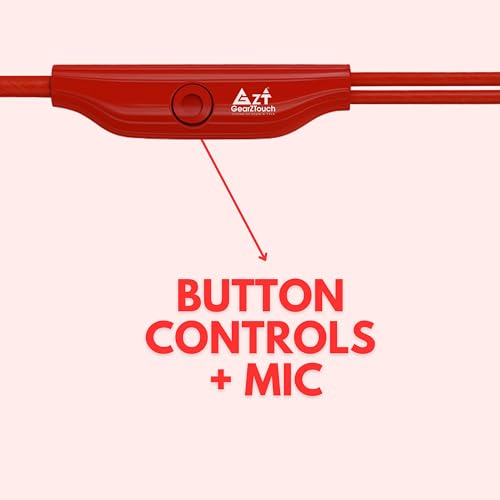 Image of LouudPro Wired in-Ear Earphones with HD Mic, Red