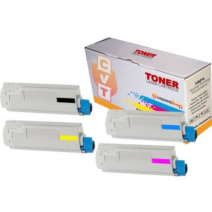 CVT   Cartuchos de Toner Compatible Pack 4X Oki C532 / C542 / MC573 / MC563