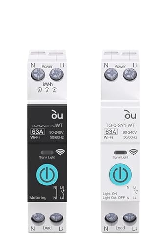 Disjoncteur 1P 16A sur rail DIN pour tableau électrique résidentiel blanc