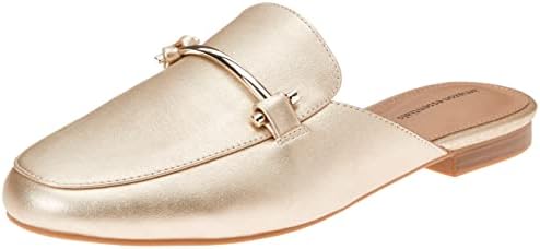 Amazon Essentials Women's Buckle Mule, Gold, 8