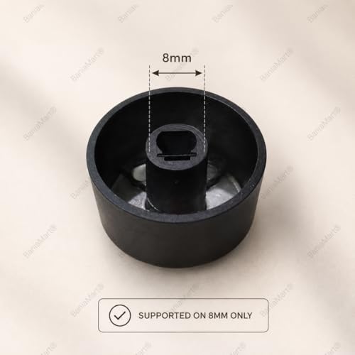 Image of Gas Stove Knobs Set, Manual Ignition Buttons, Compatible with All Gas Chulhas (5, Metal Black)