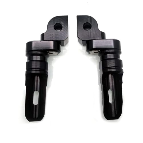 Image of MZS Motorcycle Foot Pegs, Front Rider Footpegs Footrest Rest Pedal Adjustable Aluminum Black Compatible with GROM Monkey CBR 600 F2 F3 F4 F4I CBR600RR CBR1000RR VFR800 CB1100