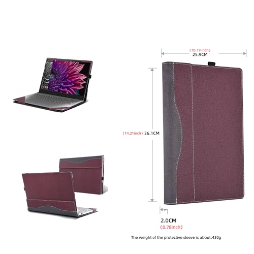Funda para Lenovo Yoga Pro 9i 16" PU Cuero Roja miniatura 2