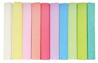 Interdruk Krepppapierrollen 10er Pack - 25 x 200 cm - 10 Pastell Farben