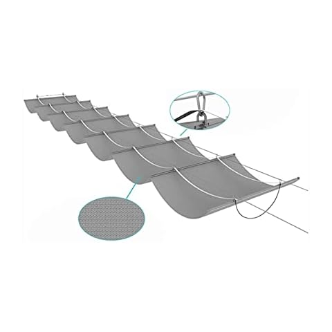Retractable Pergola Canopy Patio Pergola Shade Sail Retractable Sliding Cable U-Shaped Replacement Shade Cover