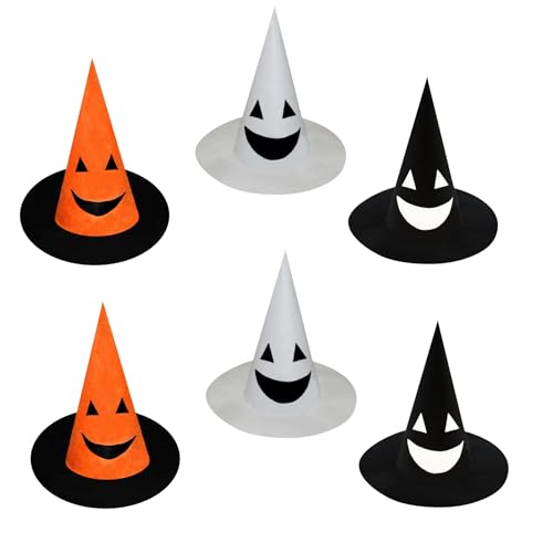 Image of Kaku Fancy Dresses Witch Hat for Girls, Witch Costume Accessory for Halloween Party Prop Multicolor Witch Hat