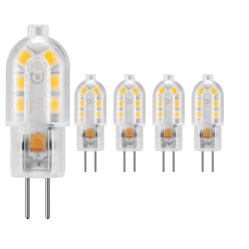 JZLBBC Bombillas LED G4 3W 220V Luces de base de dos clavijas G4 3W AC/DC 12V T3 Bombillas de paisaje de repuesto 5PC AC12V Coldwhite