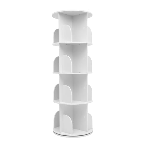 Armadio bianco su 4 piani, armadietto multiuso con vano aspirapolvere per aspirapolvere a batteria (max. 141 x 26 x 34 cm) in legno bianco in 60 x 180 x 34 cm (larghezza x altezza x profondità